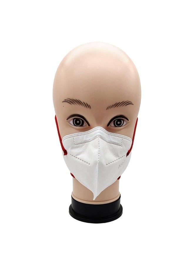C-Cure C Cure N95 Head Loop Reusable Non woven Face Mask | Anti Air Pollution & Protective Mask | 5 Layers Filtration with 2 Melt Blown For Men & Women Pack Of 5 (White) - Image 4
